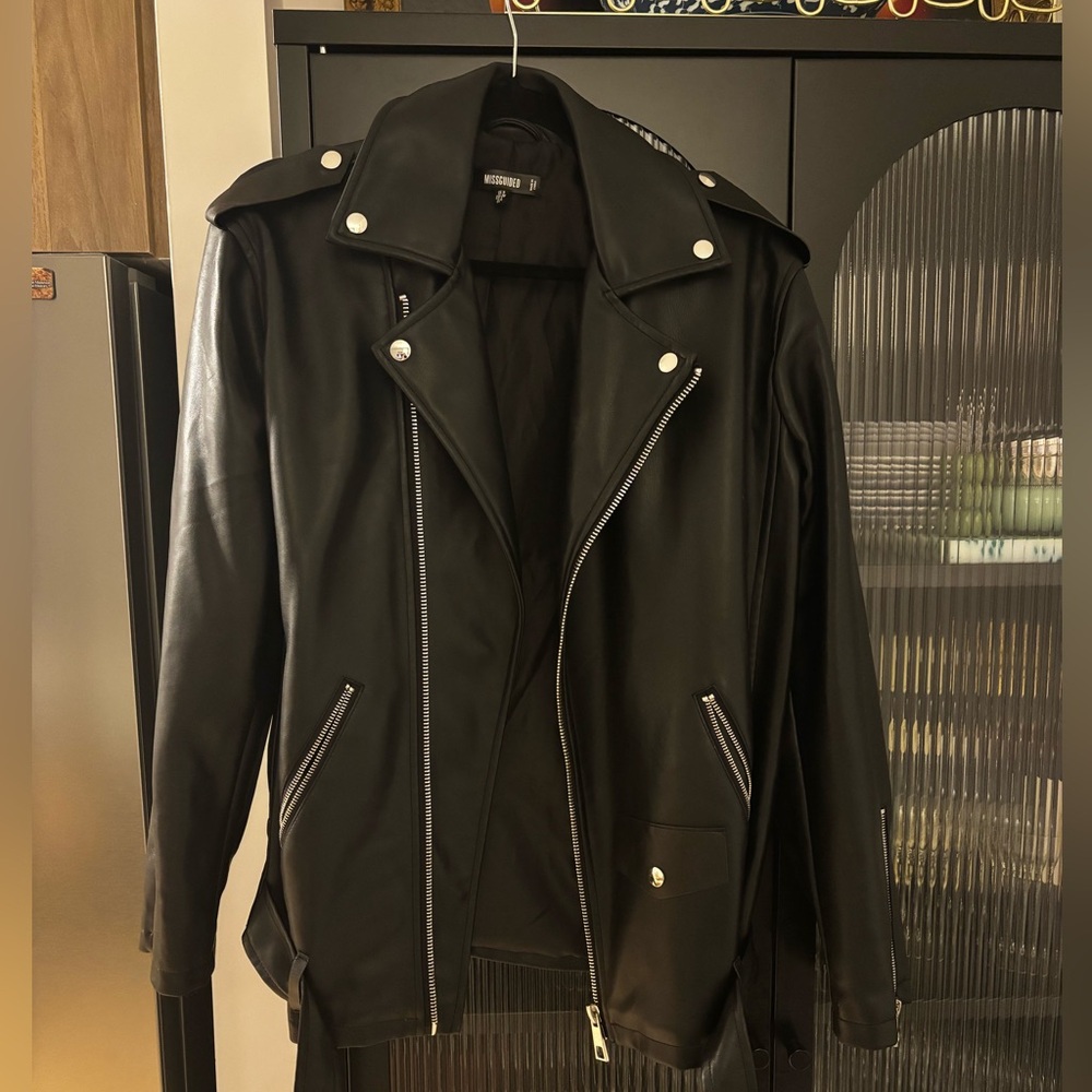 Missguided Oversized Leather Jacket